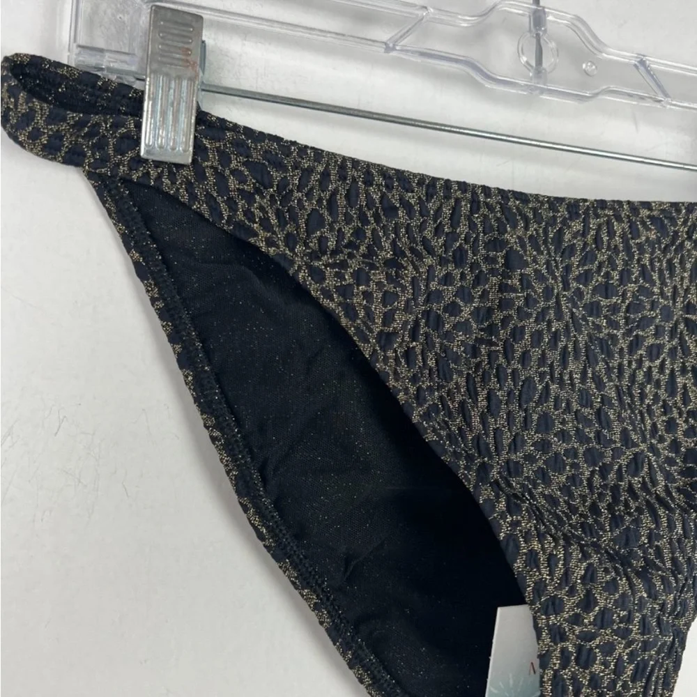 Andie x Demi Moore Swim‎ The Tropez Bottom Black and Gold NWT Size Large
